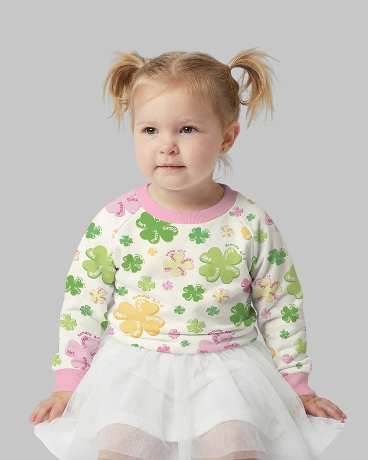 Kleeblatt-Print St. Patrick's Day Bambus-Rundhalsshirt