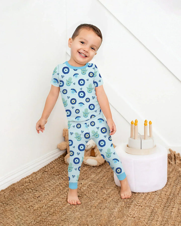 Zweiteiliges, kurzärmliges Pyjama-Set mit Marienkäfern
