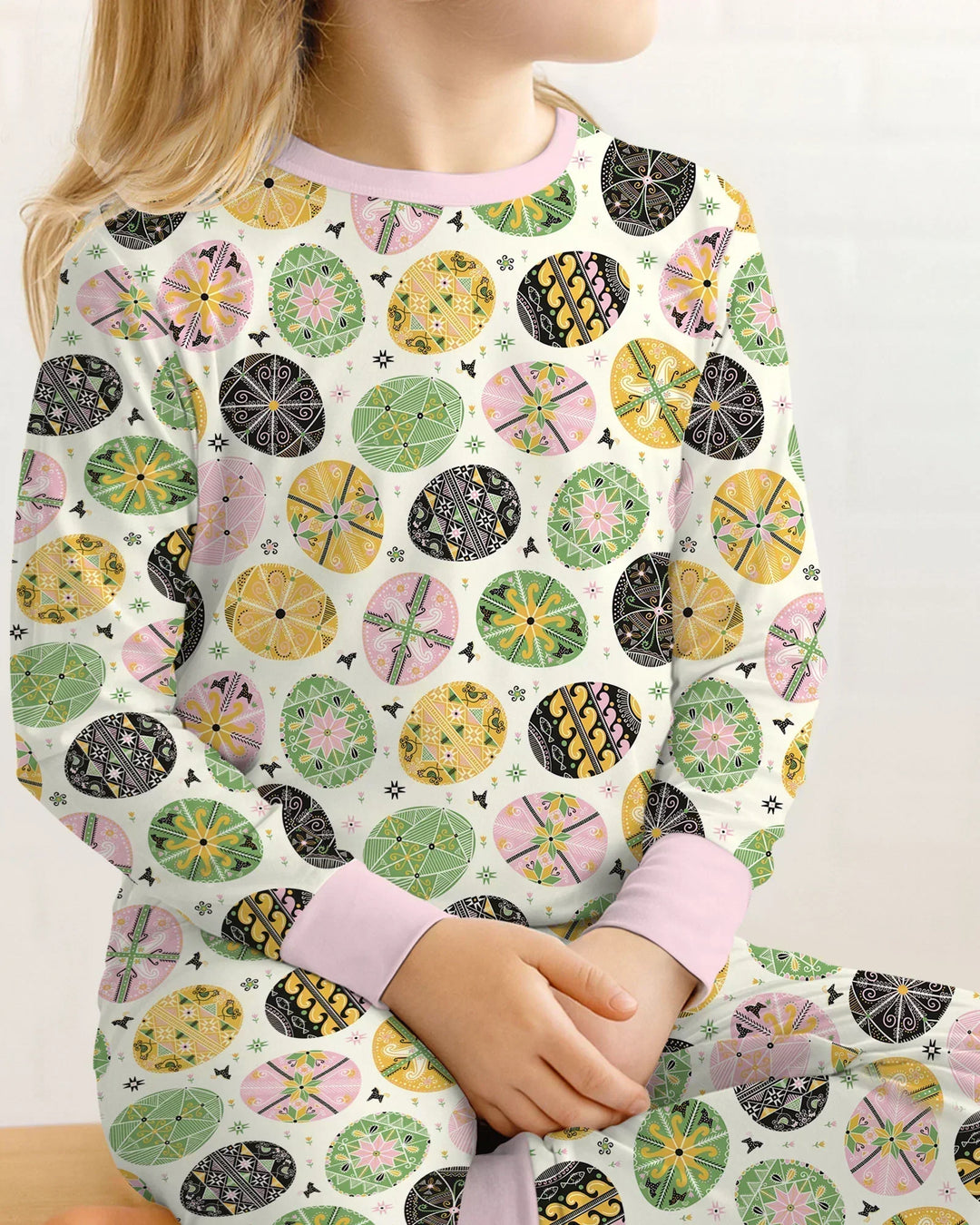 Zweiteiliges Langarm-Pyjama-Set mit Sommerfrüchten