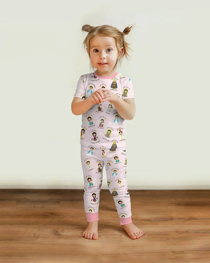 Zweiteiliges, kurzärmliges Pyjama-Set mit Marienkäfern