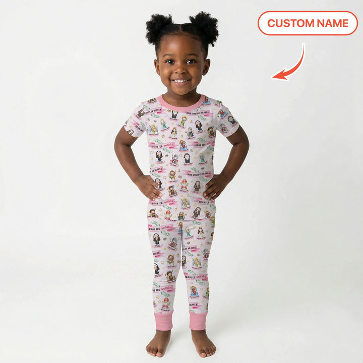 Zweiteiliges, kurzärmliges Pyjama-Set mit Marienkäfern