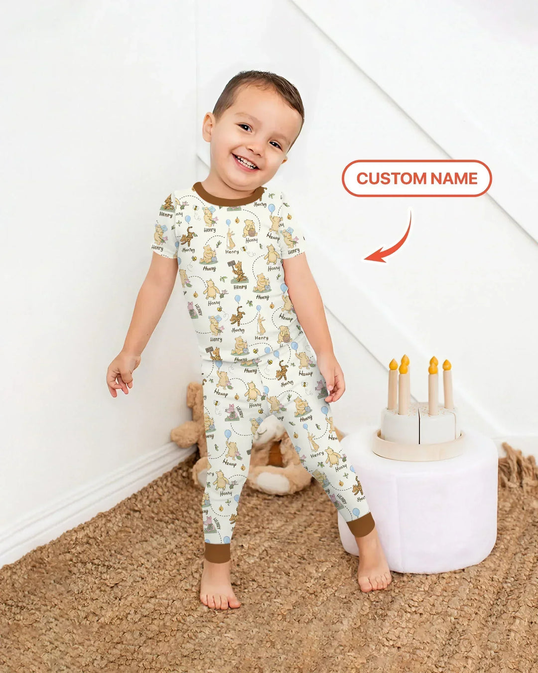 Zweiteiliges, kurzärmliges Pyjama-Set mit Marienkäfern