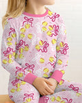 Zweiteiliges Langarm-Pyjama-Set mit Sommerfrüchten