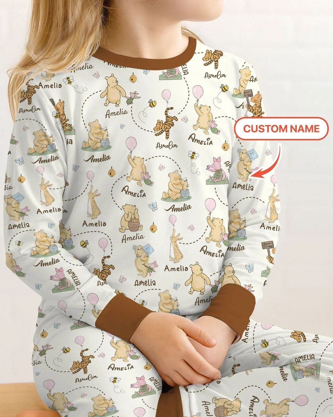 Zweiteiliges Langarm-Pyjama-Set mit Sommerfrüchten