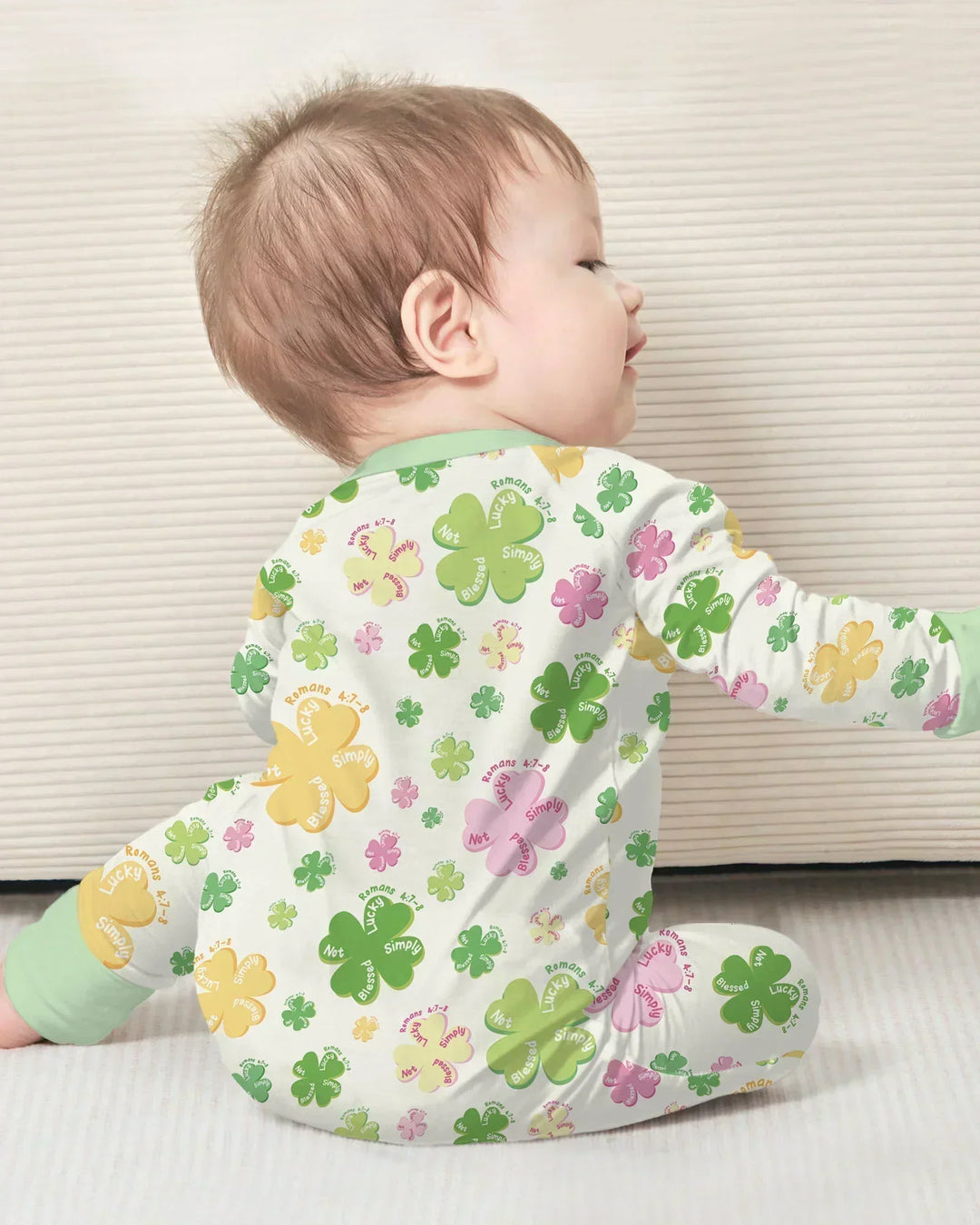 Gerippte Babykleidung mit individuellem Foto - Weich &amp; Skizzenhaft