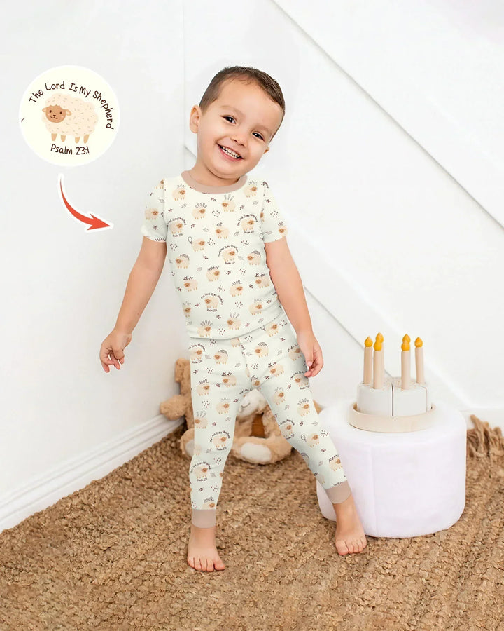 Zweiteiliges, kurzärmliges Pyjama-Set mit Marienkäfern