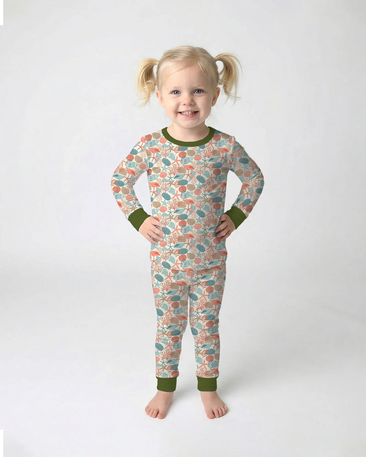 Sunny Beach Cruisers Bamboo Two Piece Long Sleeve Pajama Set