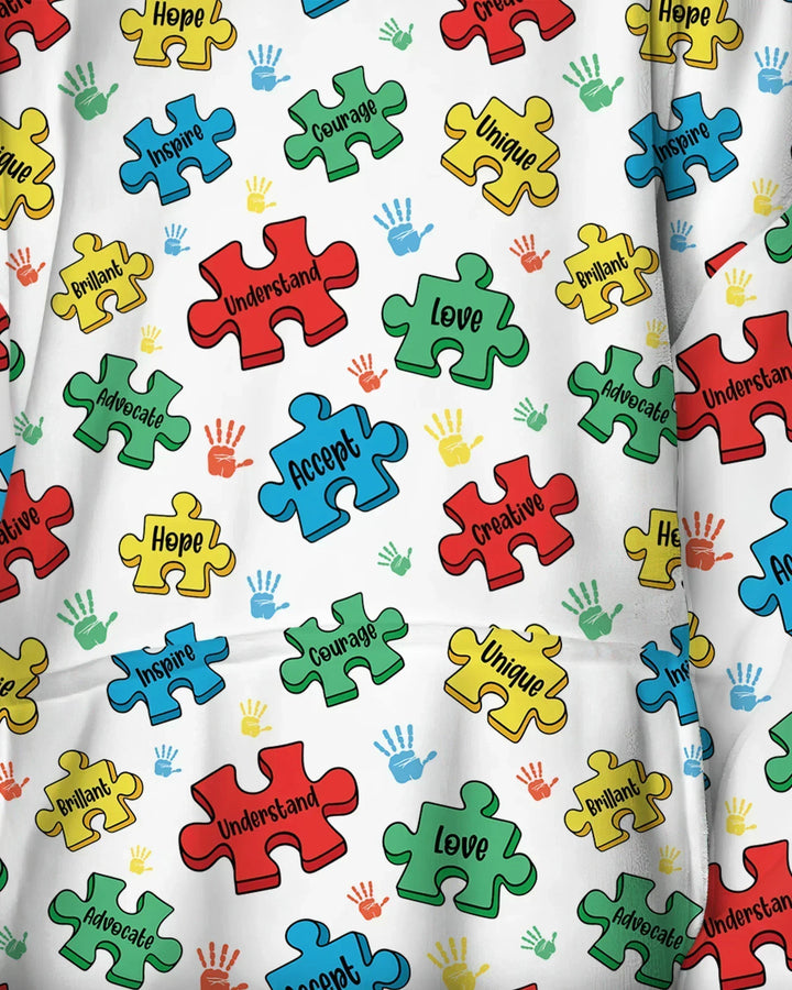 Puzzle You Are Tragbare Bambus-Deckenkapuze