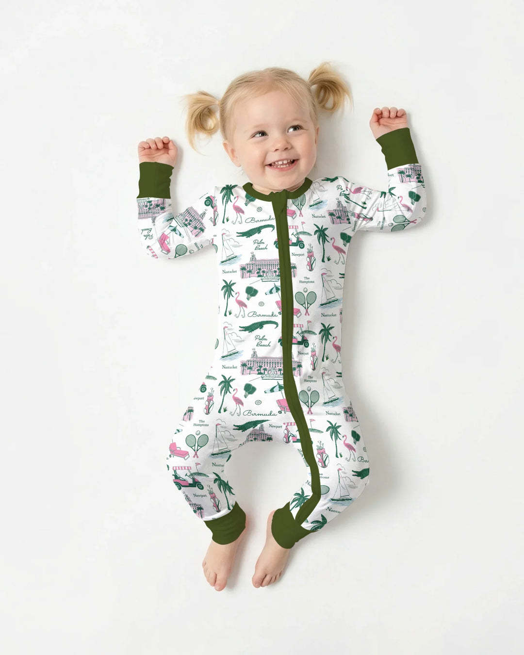 Preppy Palm Getaway Bamboo Convertible Zippy