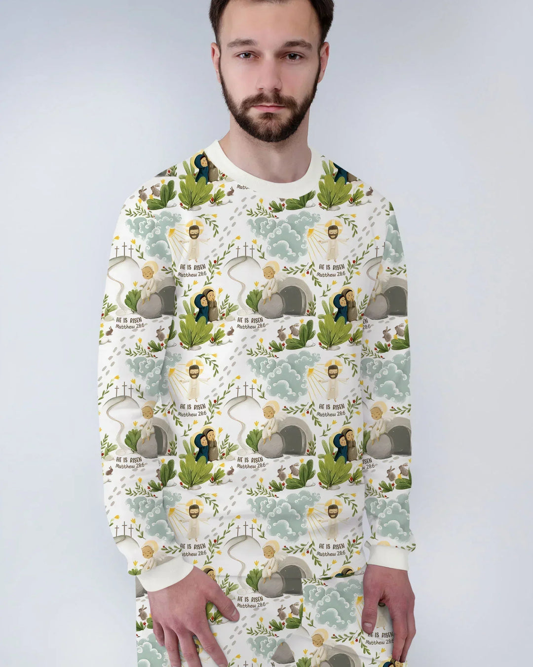 He Is Risen Bamboo Men's Pajama Set