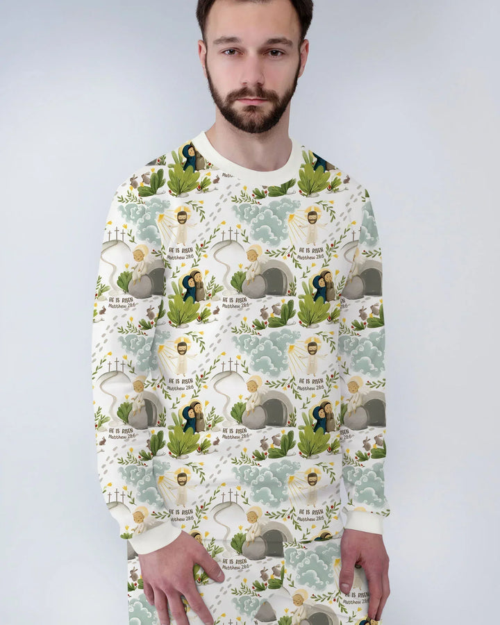 He Is Risen Bamboo Men's Pajama Set