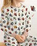 Catholic Saint ABCs Bamboo Two Piece Long Sleeve Pajama Set