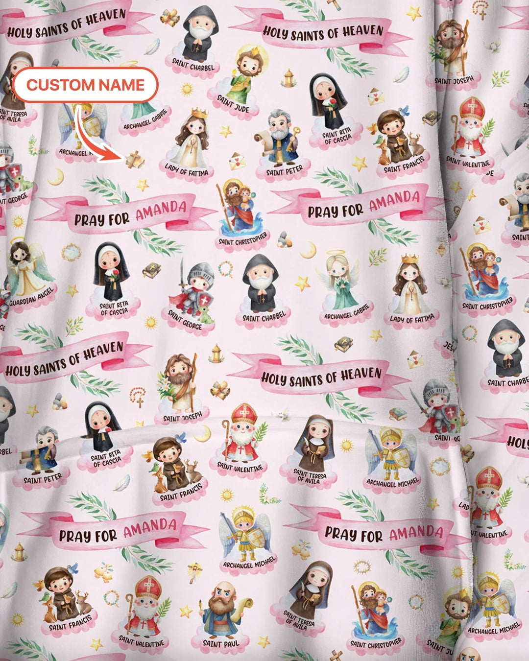 Heilige des Himmels, personalisierter Bambus-Decken-Hoodie