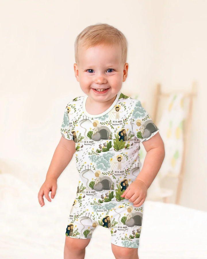 Zweiteiliges, kurzärmliges Pyjama-Set mit Marienkäfern