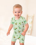 Template Zweiteiliges Pyjama-Set mit kurzen Ärmeln und Shorts