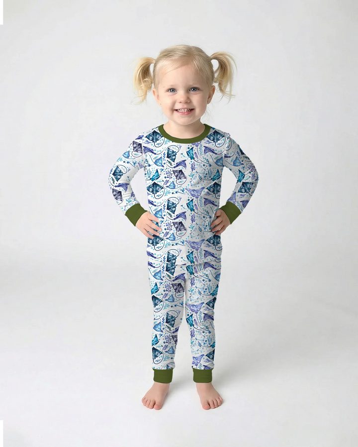 Ocean Dreams Drift Bamboo Two Piece Long Sleeve Pajama Set