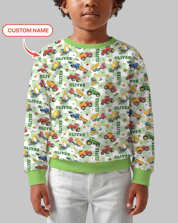 Under Construction Custom Name Bamboo Crewneck Sweatshirt