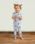 Red White and 250th Anniversary Bamboo Two Piece Short Sleeve Pajama Set