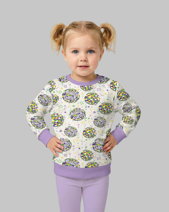 Mardi Gras Disco Ball Bamboo Crewneck Sweatshirt