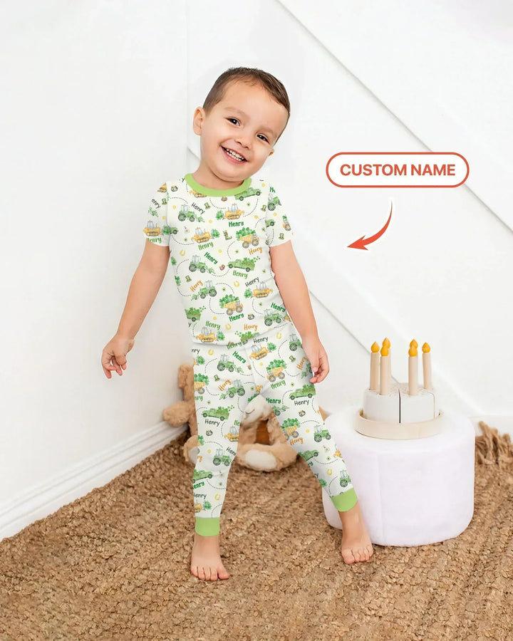 Zweiteiliges, kurzärmliges Pyjama-Set mit Marienkäfern