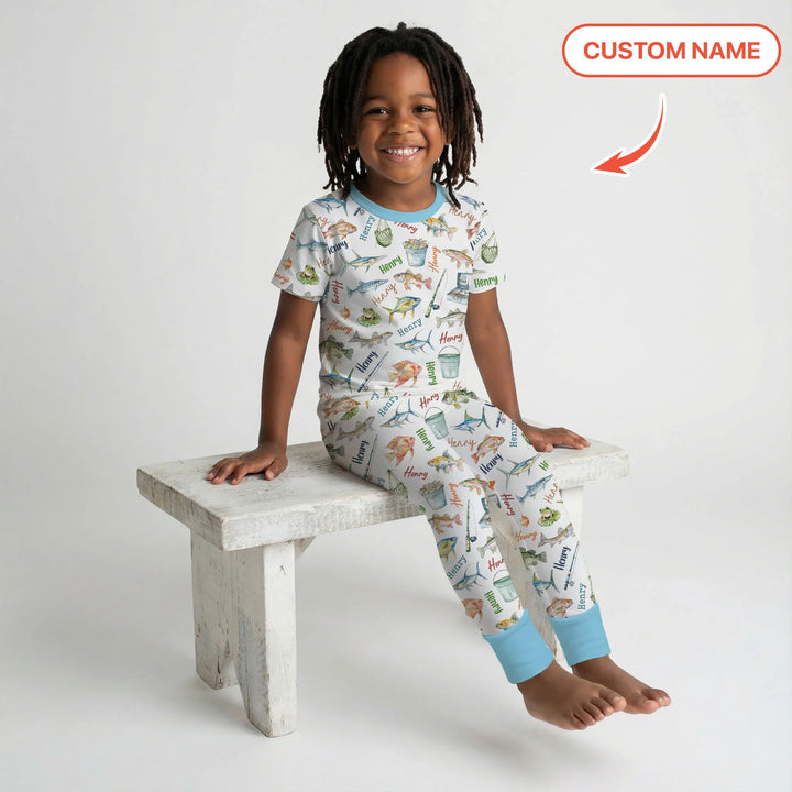 Zweiteiliges, kurzärmliges Pyjama-Set mit Marienkäfern