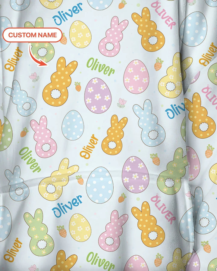 Personalisierbarer Name Frühlings-Pastell-Oster-Bambus-Deckenhoodie