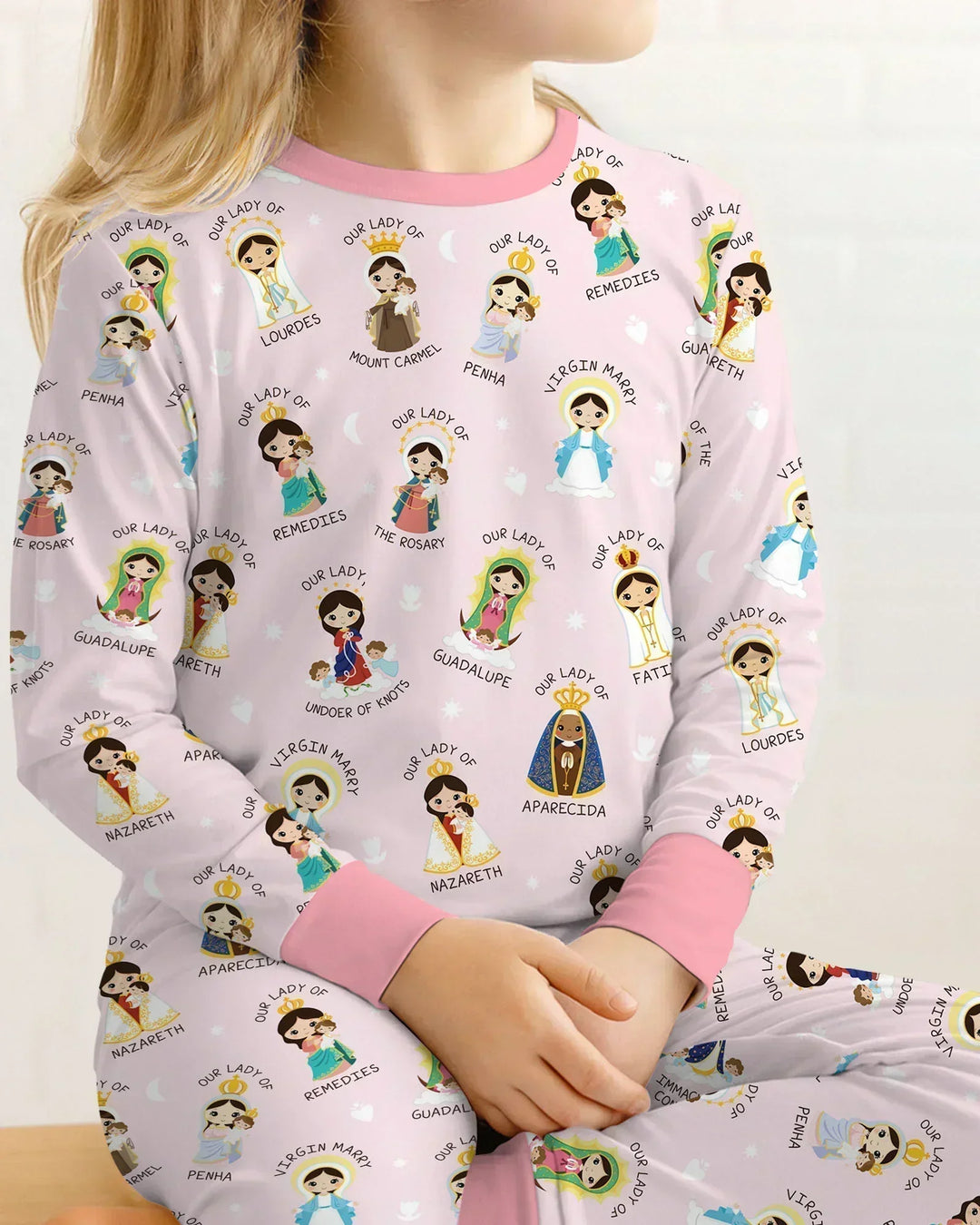 Little Marian Blessings Bamboo Two Piece Long Sleeve Pajama Set