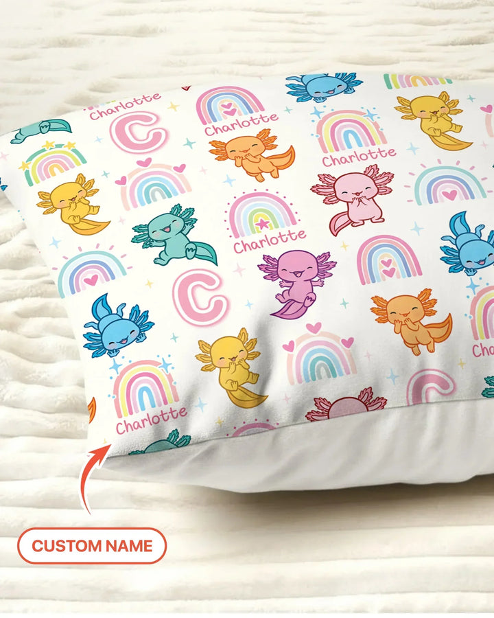 Axololt Custom Name Bamboo Pillow Case