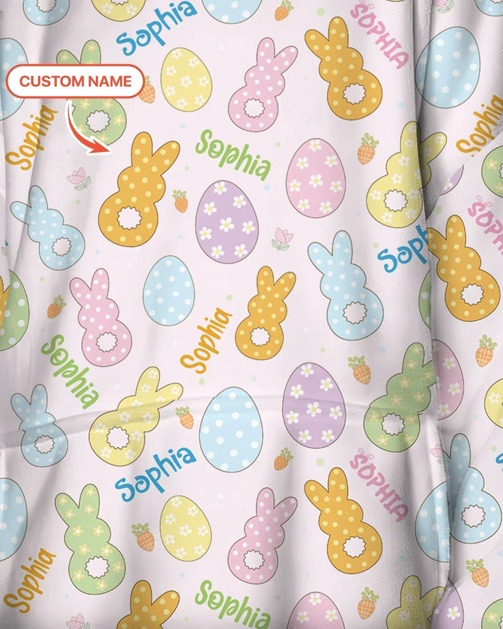 Personalisierbarer Name Frühlings-Pastell-Oster-Bambus-Deckenhoodie