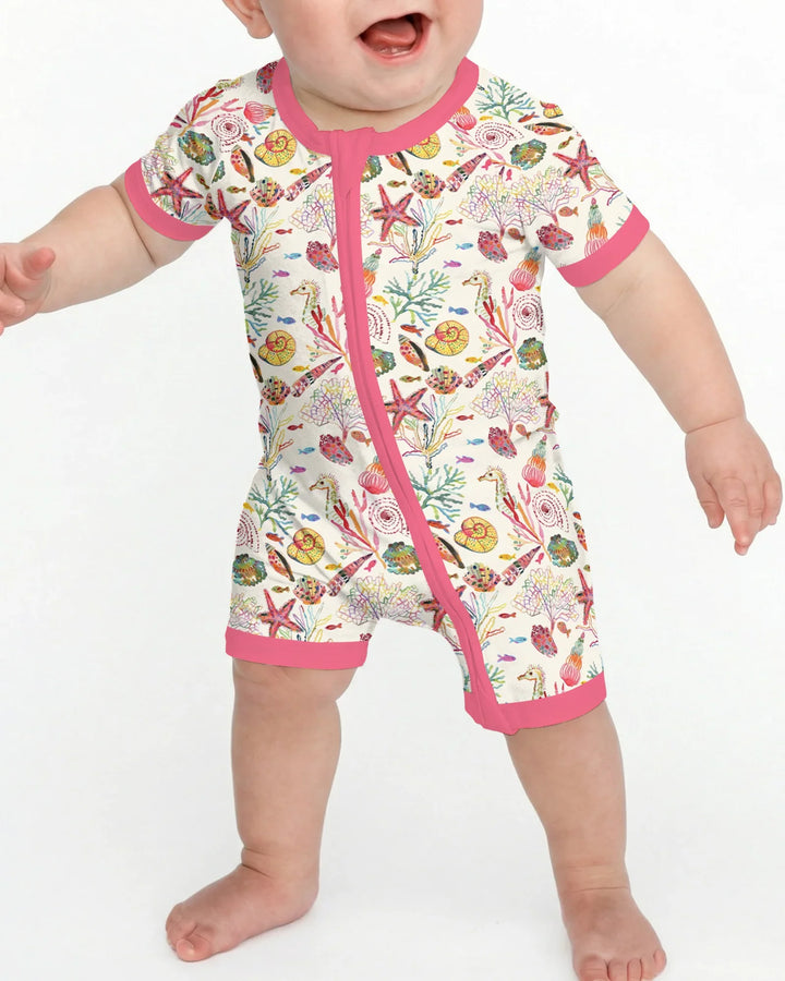 Tropical Reef Whimsy Bamboo Shorty Zippy