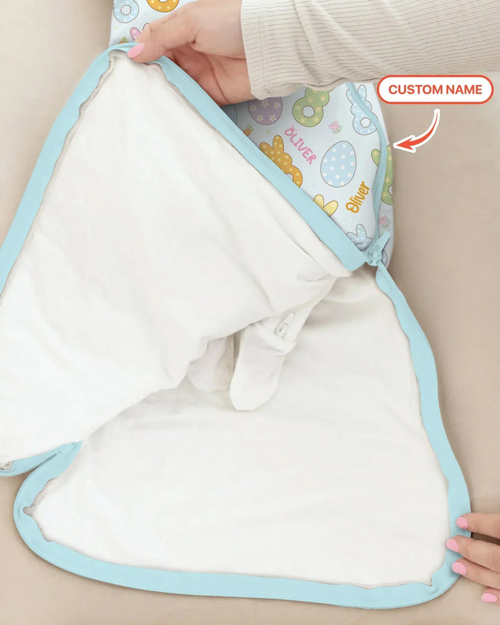 Custom Name Spring Pastel Easter Bamboo Sleep Bag