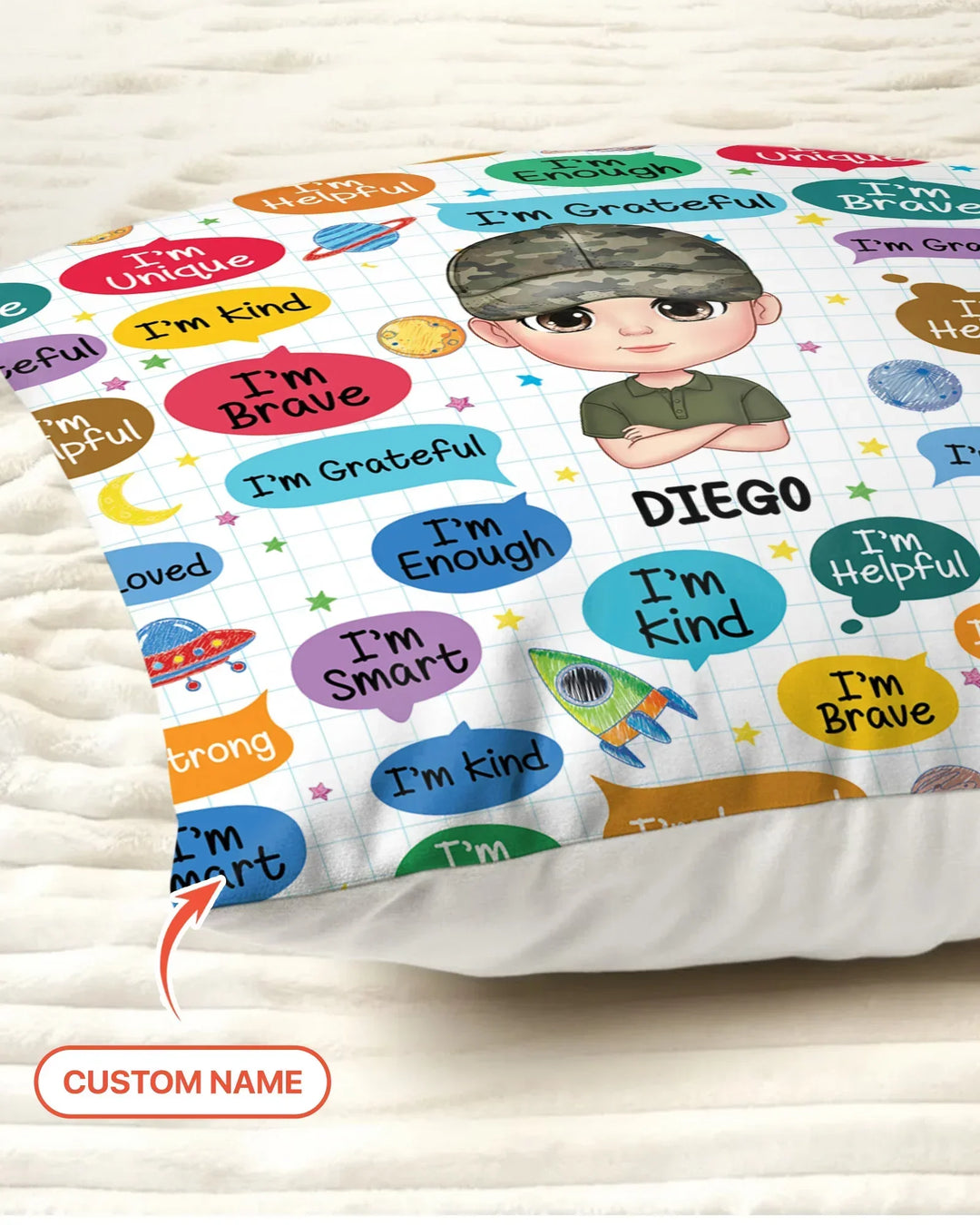Personalized I'm Kind I'm Brave Bamboo Pillow Case