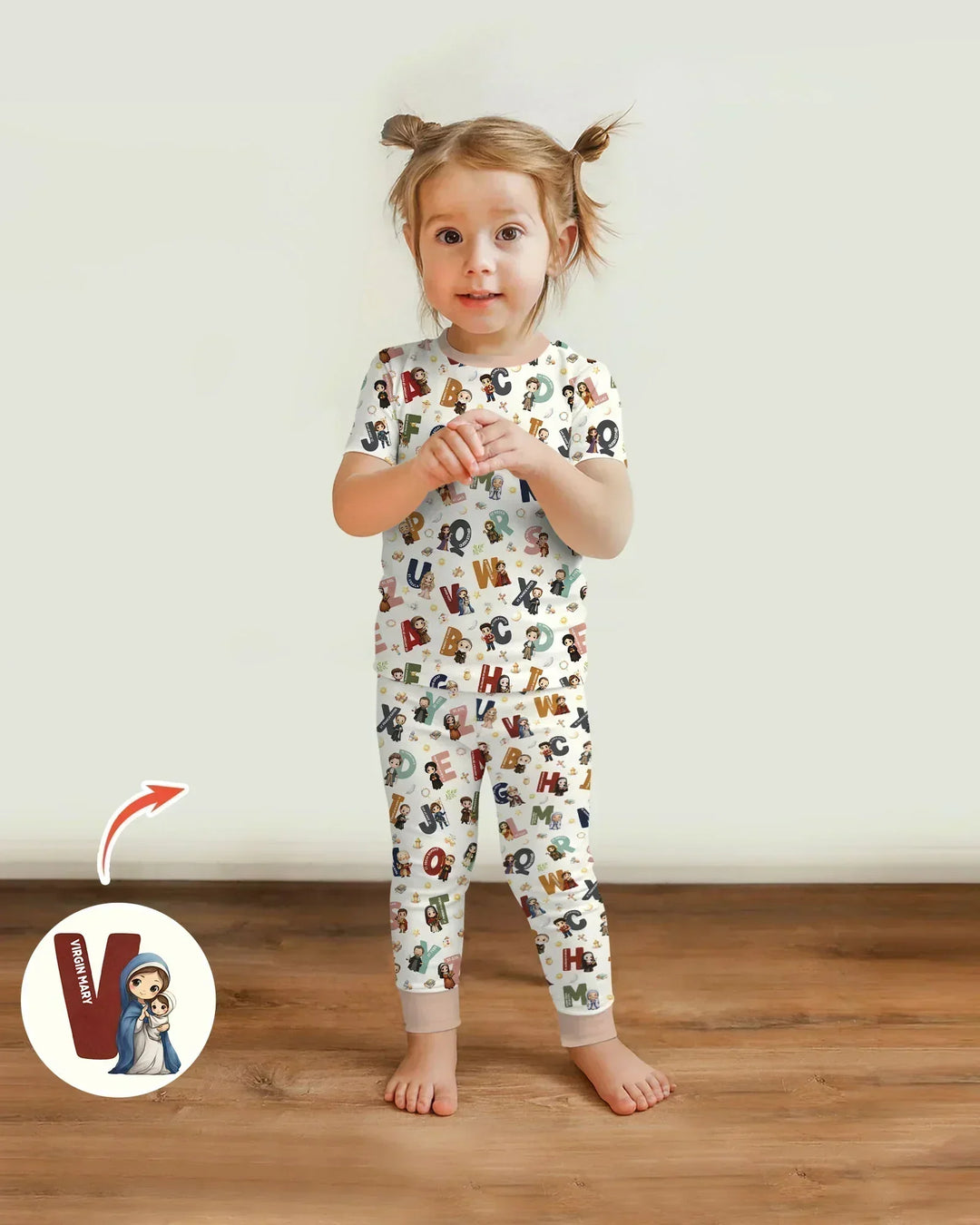 Zweiteiliges, kurzärmliges Pyjama-Set mit Marienkäfern