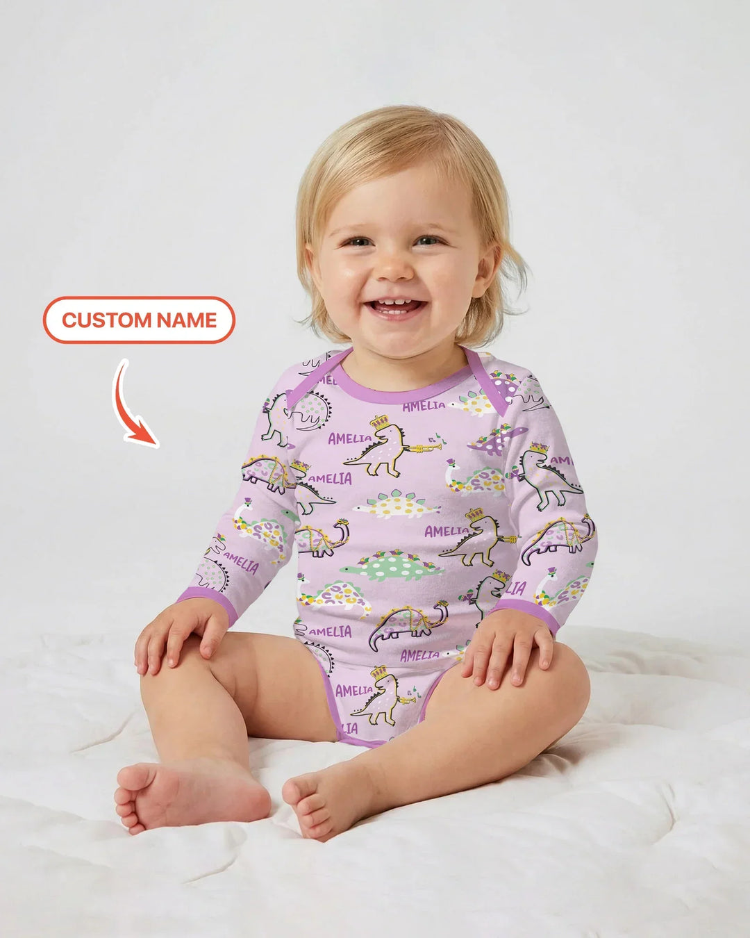 Gerippte Babykleidung mit individuellem Foto - Weich &amp; Skizzenhaft