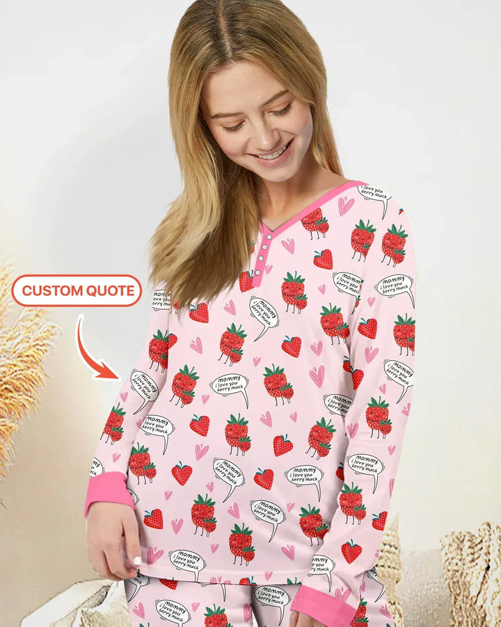 Ich liebe dich sehr Bambus Pyjama-Set für Damen