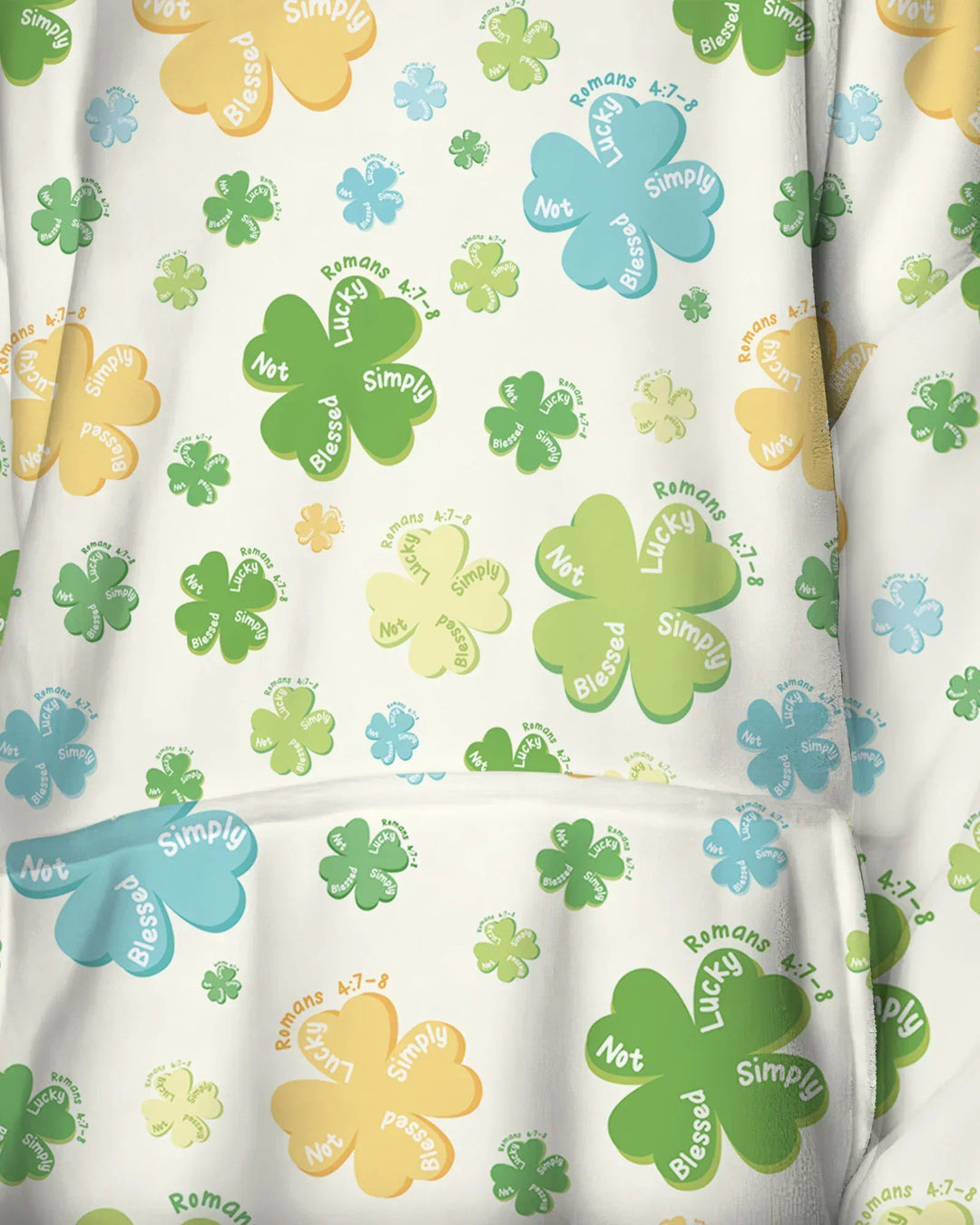 Kleeblatt-Druck St. Patrick's Day Tragbarer Bambus-Deckenhoodie