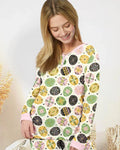 Pysanky Eier Familien-Pyjama-Set aus Bambus für Damen