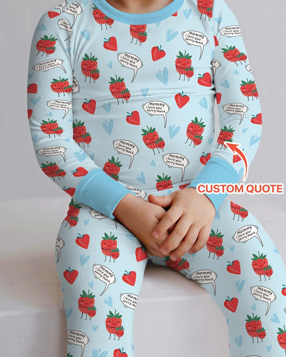 I love you berry much Bamboo Two Piece Long Sleeve Pajama Set