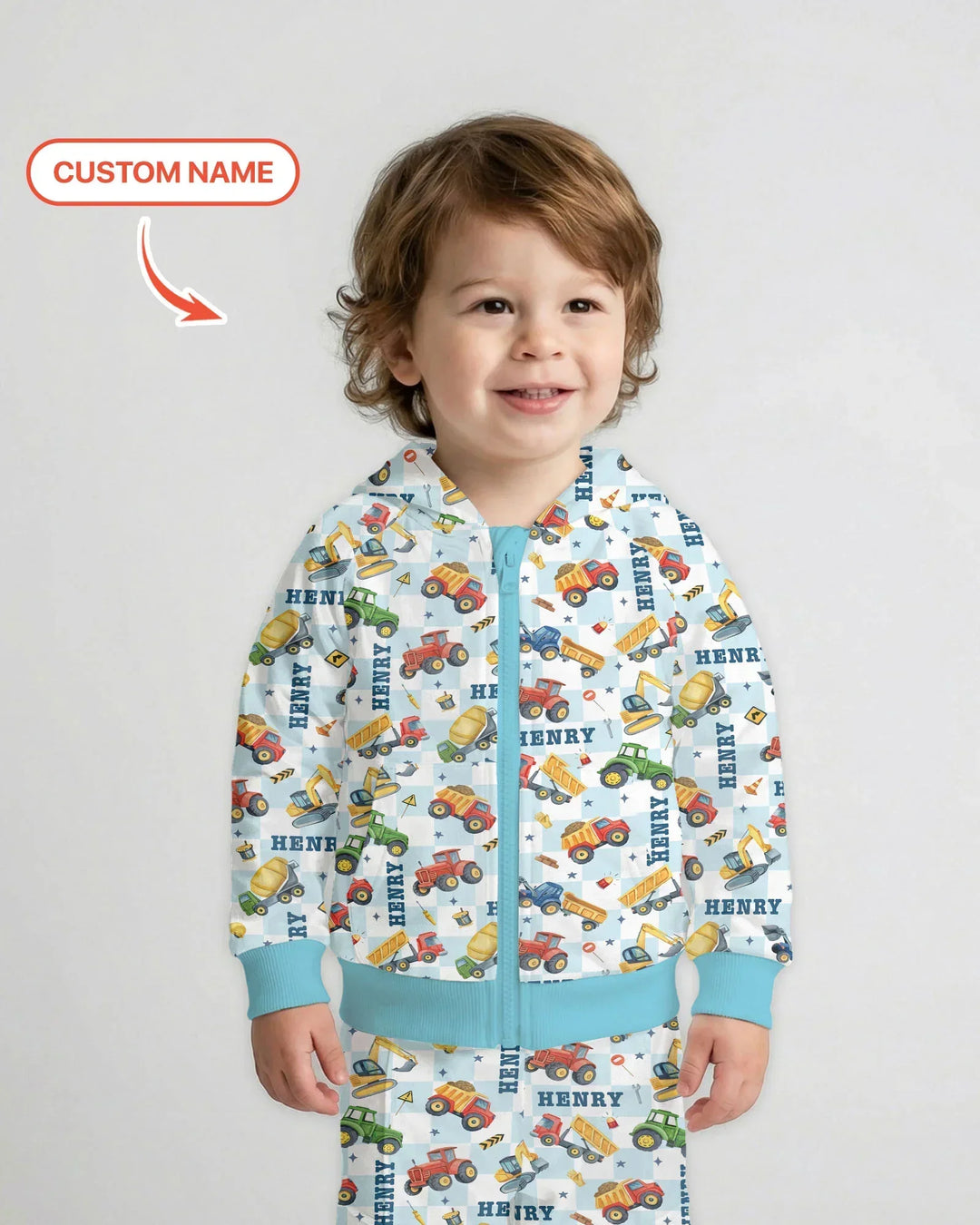 Personalisierter Bambus-Kapuzenpullover "In Arbeit"