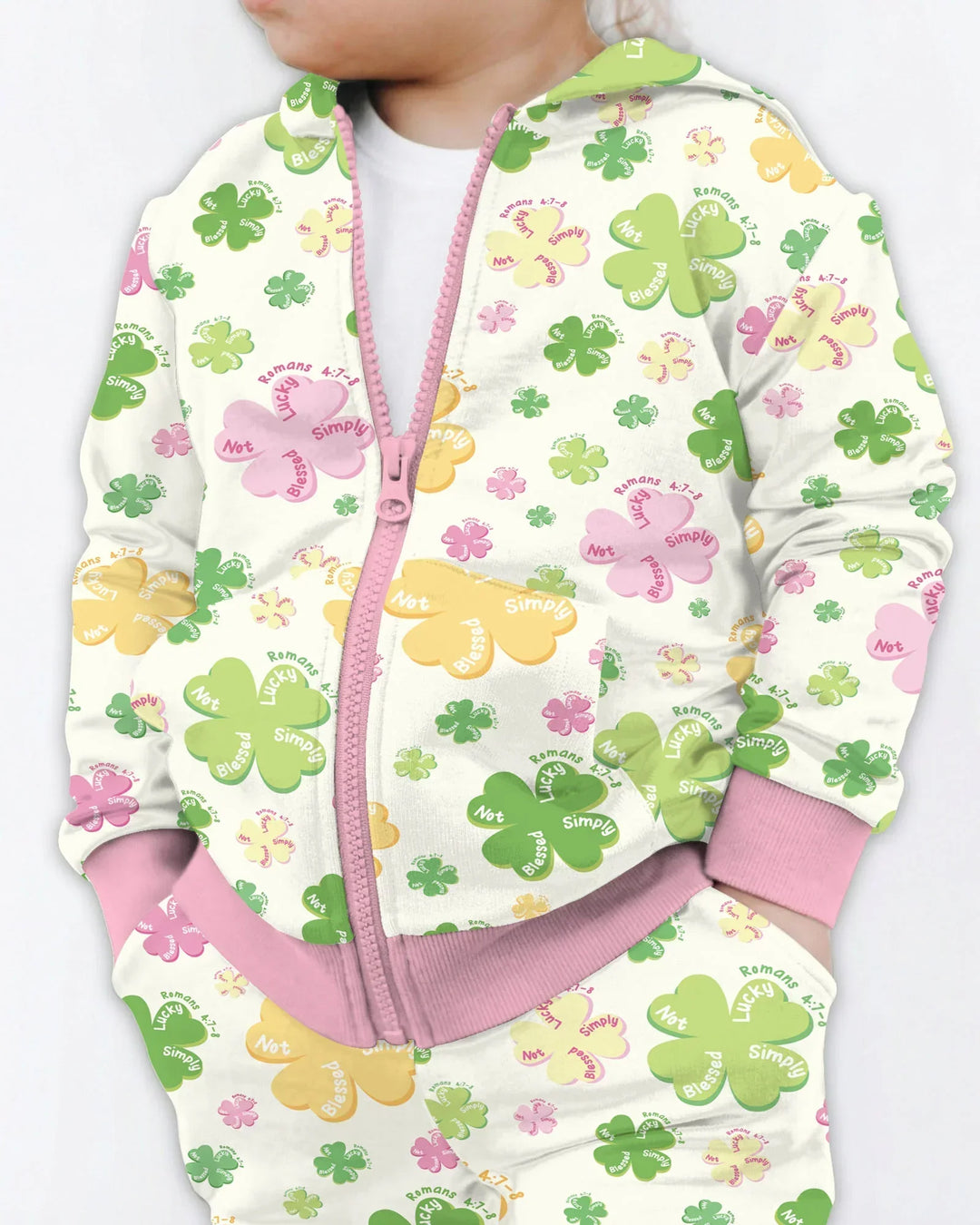 Kleeblätter-Druck St. Patrick's Day Bambus-Kapuzenjacke mit Reißverschluss