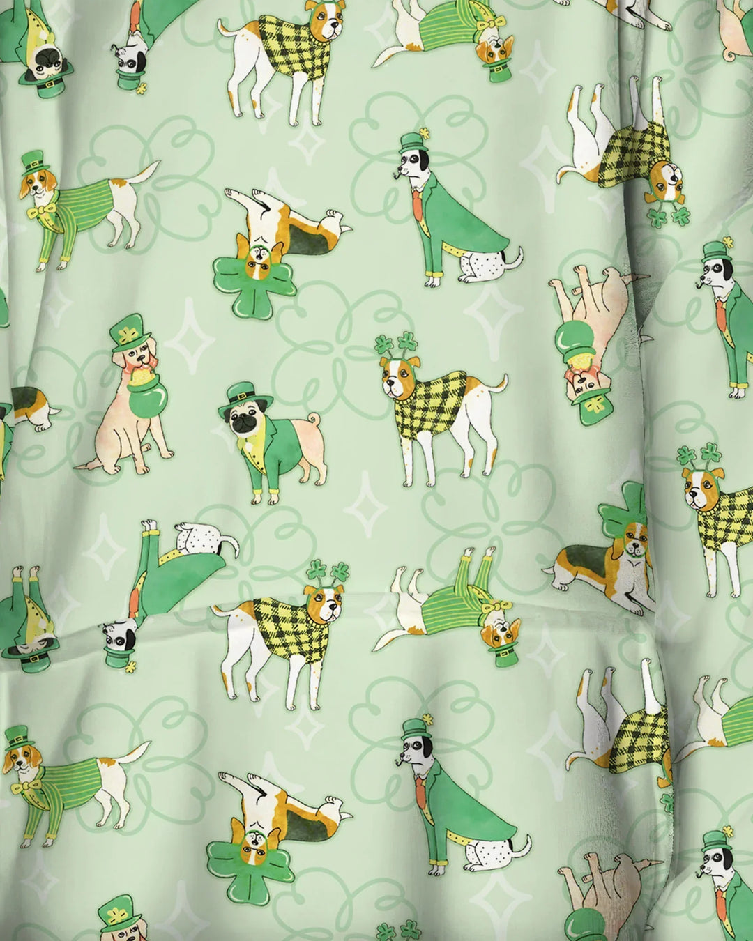 St. Patrick's Day Welpen tragbare Bambus-Decken-Kapuzenjacke