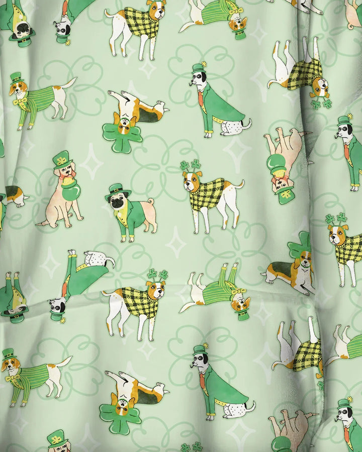 St. Patrick's Day Welpen tragbare Bambus-Decken-Kapuzenjacke