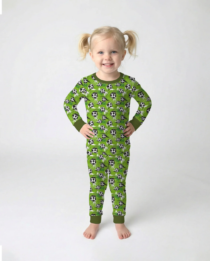 Zweiteiliges Langarm-Pyjama-Set mit Sommerfrüchten