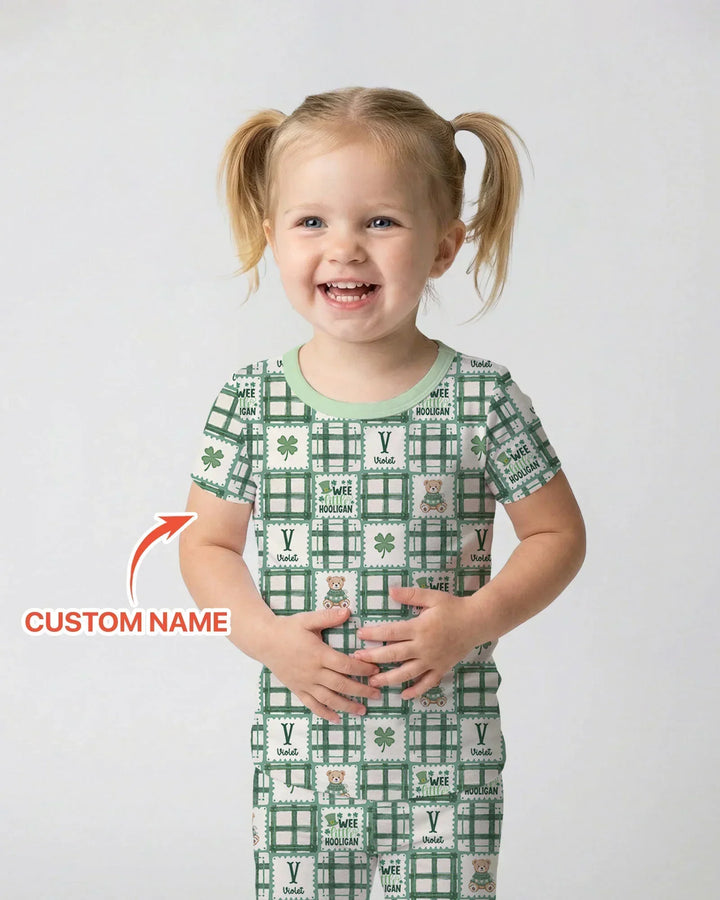 Zweiteiliges, kurzärmliges Pyjama-Set mit Marienkäfern