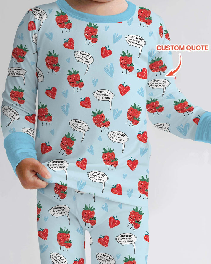 I love you berry much Bamboo Two Piece Long Sleeve Pajama Set