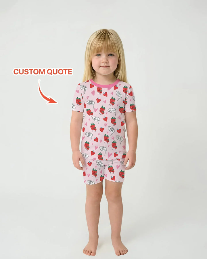 Zweiteiliges Pyjama-Set mit kurzen Ärmeln und Shorts im Sommer-Design