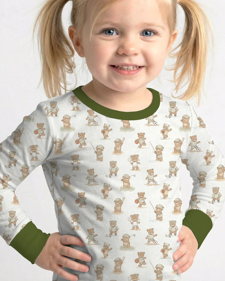 Zweiteiliges Langarm-Pyjama-Set mit Sommerfrüchten