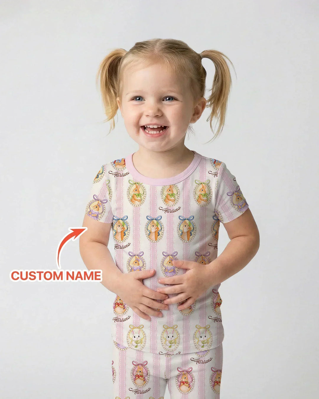Zweiteiliges, kurzärmliges Pyjama-Set mit Marienkäfern