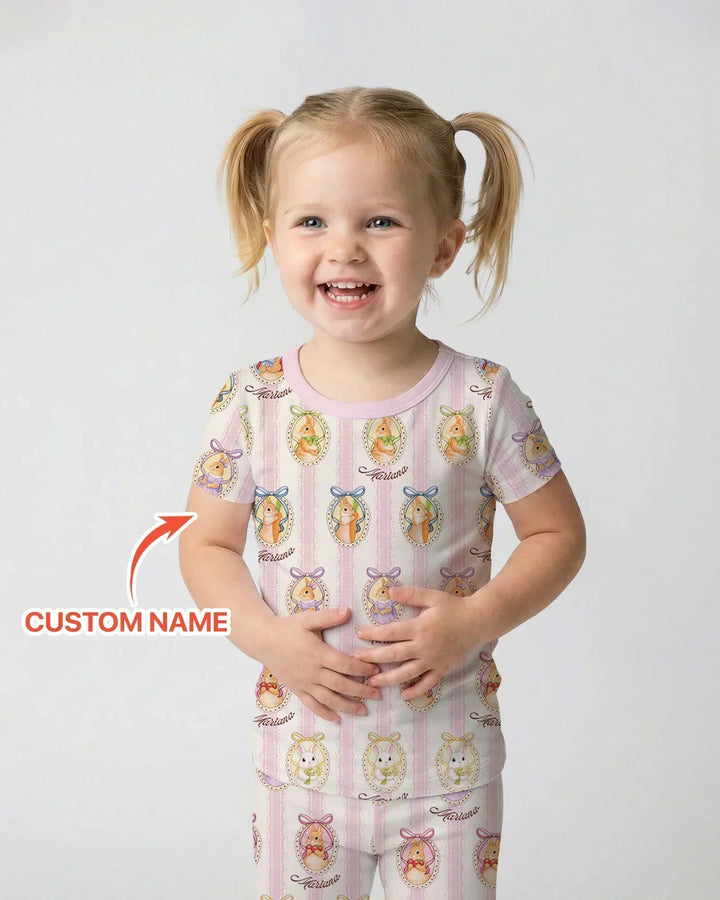 Zweiteiliges, kurzärmliges Pyjama-Set mit Marienkäfern