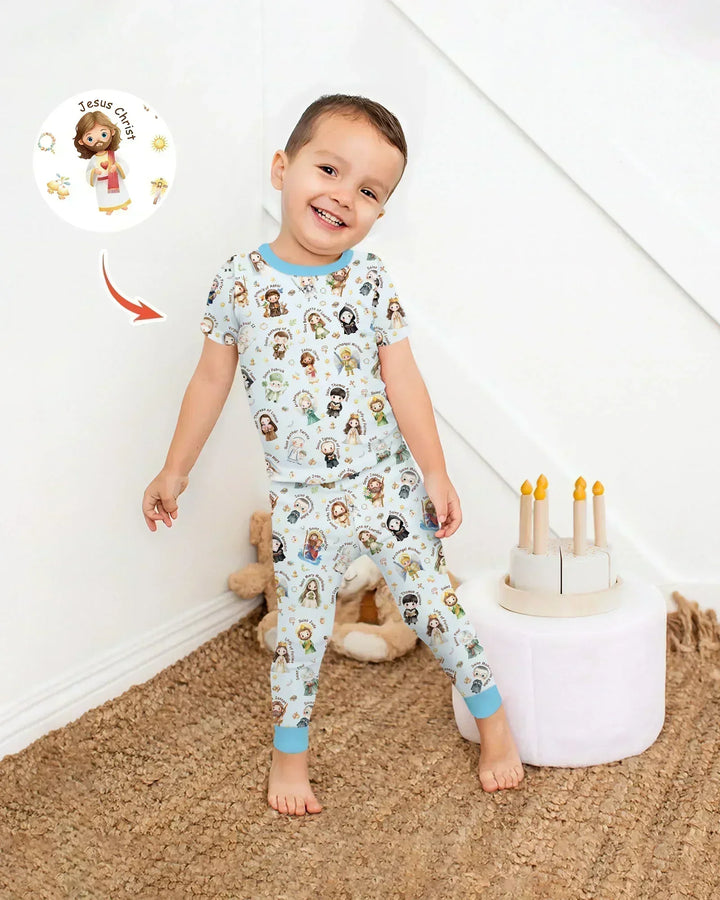 Zweiteiliges, kurzärmliges Pyjama-Set mit Marienkäfern